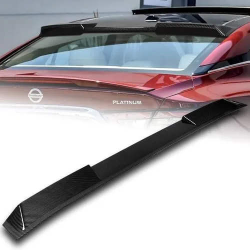 Vista 7 de Alerón de techo de ventana trasera de plástico ABS compatible con Nissan Máxima 2016-2023, 2017 2018 2019 2020 2021 2022 (negro mate)