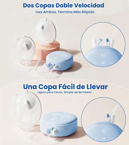 Vista 7 de NCVI Extractor de leche portátil, 2 en 1 manos libres con 4 modos, 9 niveles, material de grado hospitalario, sin BPA, bomba eléctrica portátil