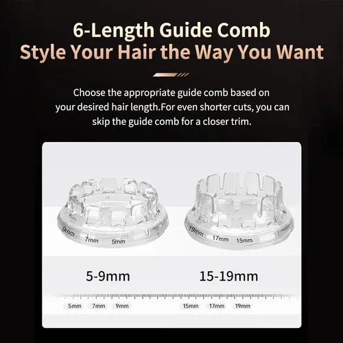 Vista 7 de Kit de corte de pelo automático para hombres, cortadora de pelo circular automática recargable por USB, con recortadora, kit de aseo eléctrico