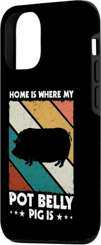 Vista 2 de iPhone 15 Pot Belly Pig Lover Suministros de alimentos Pot Belly Pig Mom Case