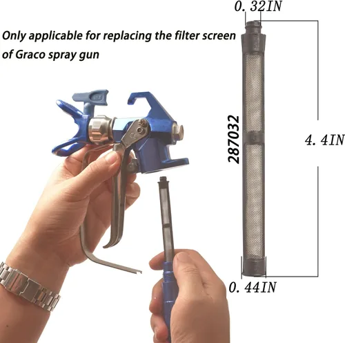 Vista 3 de GDHXW Juego de pantallas de filtro de pulverización sin aire de 3 tipos: tubo de succión, bomba de pulverización núcleo interno y filtro de pistola