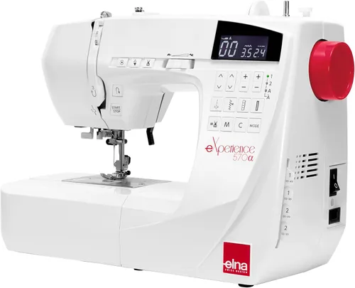 Vista 11 de Elna eXperience 530 - Elegante máquina de coser computarizada con 30 puntadas, botones de función inteligente, selecciones rápidas de puntada