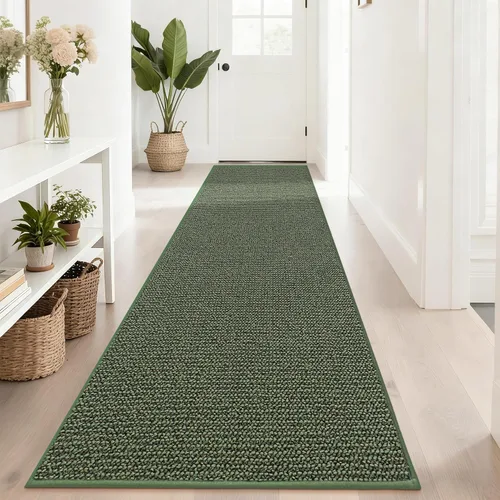 Vista 32 de BEQHAUSE Alfombra de Entrada de 20"x32" Tapete Interior para Puerta Antideslizante Lavable, Alfombras de Pasillo Absorbentes y Resistentes a Manchas