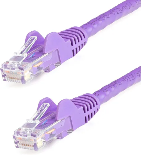 Vista 4 de StarTech Cable Ethernet CAT6 de 6 pulgadas – Cable Ethernet CAT 6 Gigabit amarillo -650 MHz 100 W PoE RJ45 UTP Network/Patch Cord Snagless w/Strain