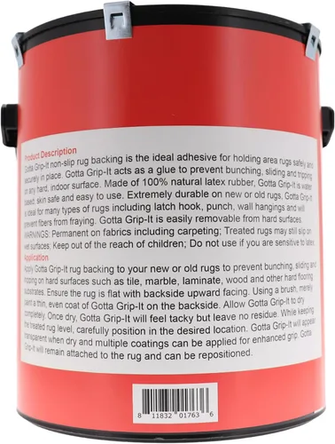 Vista 8 de Gotta Grip-It - Alfombra antideslizante de goma fijadora, 1 galón, segura y fácil de usar, lavable a máquina y apta para secadora, adhesivo