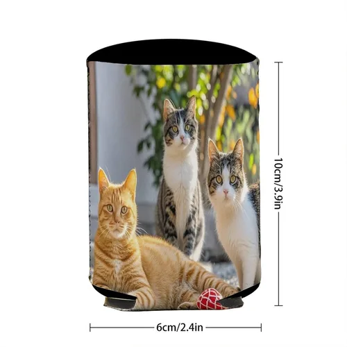 Vista 3 de Cats Cup Sleeve Reusable Iced Coffee Sleeves Cute Insulated Cup Sleeve for Cold Beverages Coffee Cup Holder Fits All For Regular Size Bottles
