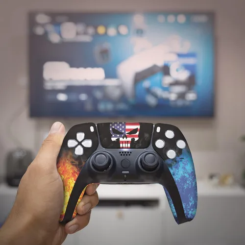 Vista 5 de American Warriior Custom PS-5 Controller Wireless compatible with Play-Station 5 Console by BCB Controllers Proudly Customized in USA with