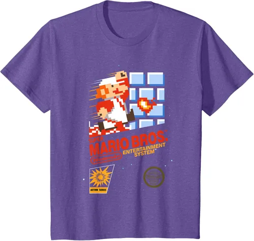 Vista 12 de Super Mario Dashin - Camiseta gráfica de acción, ajuste clásico, cuello redondo, color negro