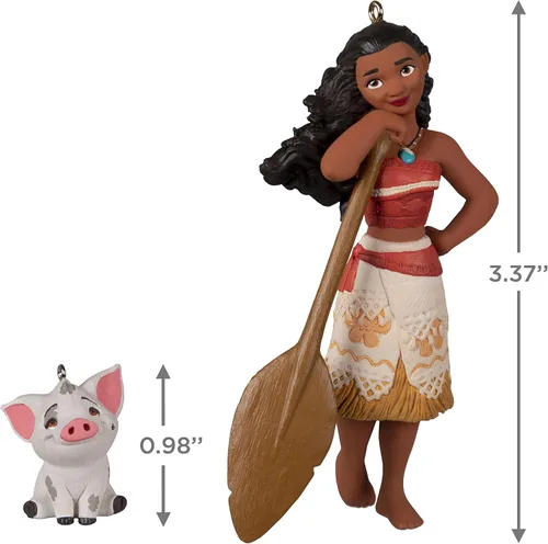 Vista 5 de Hallmark Keepsake Adorno de Navidad 2022, Disney Moana y Pua, juego de 2
