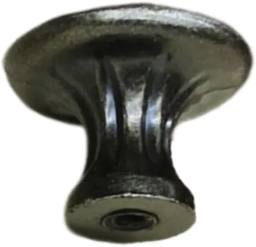 Vista 7 de Pomo de un solo agujero negro antiguo con diseño de pétalos vintage americano, accesorios de gabinete de aleación de zinc para tiradores de cocina