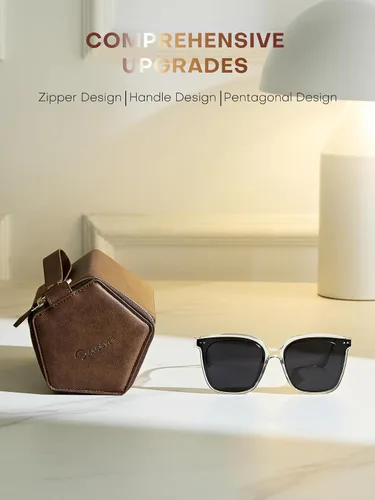 Vista 51 de Sunglasses Travel Case Organizer Hangable for Men Women, Eyeglasses Foldable Storage Organizer