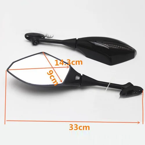 Vista 5 de Espejo retrovisor de motocicleta Espejos de señal de giro para 2003-2012 Cbr 600Rr 2004-2007 Cbr1000Rr