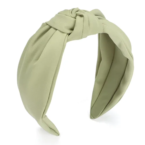 Vista 18 de Diadema para mujeres, diadema ancha anudada, banda elástica para el cabello de yoga, accesorios de moda para el cabello para mujeres (Beige)