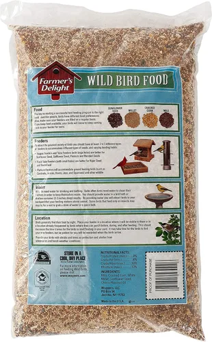 Vista 2 de Wagner's 53002 Farmer's Delight - Alimento para pájaros silvestres con sabor a cereza, bolsa de 10 libras