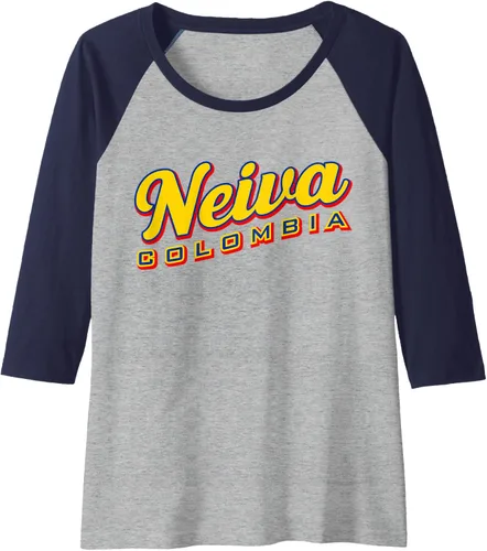 Vista 5 de Camiseta de béisbol raglán Neiva Colombia