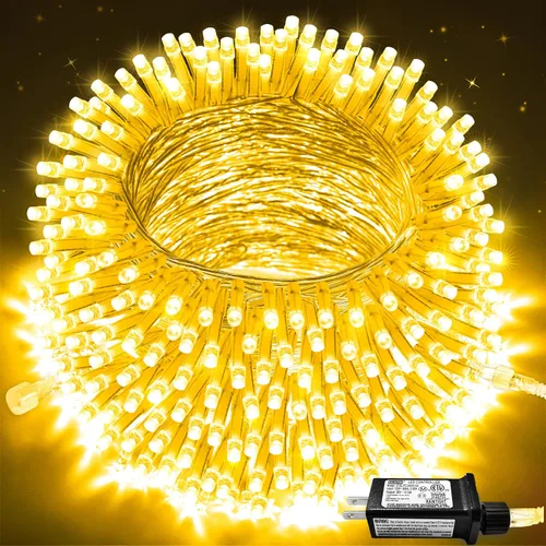 Vista 15 de JMEXSUSS - Tira de 100 luces led para interiores, 8 modos, enchufables, parpadeantes, 33 pies, luces navideñas para exteriores, a prueba de agua