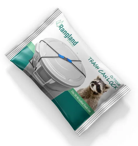 Vista 7 de ENCASED Bloqueo de cubo de basura extra grande para animales/mapaches, cuerda elástica resistente extra grande para exteriores