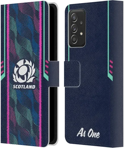Vista 7 de Head Case Designs Officially Licensed Scotland Rugby Away 2023/24 Crest Kit Leather Wallet Case Compatible with Samsung Galaxy A53 5G (2022)
