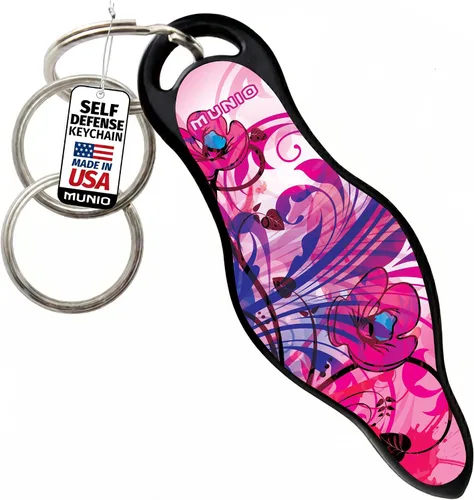 Vista 14 de MUNIO Llavero de autodefensa, elegante y portátil, herramienta de seguridad para mujeres y hombres, no letal, aprobado por la TSA, fabricado