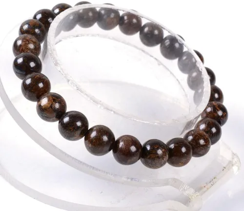 Vista 2 de Justinstones 8mm Round Beads Stretch Bracelet 7 Inch Unisex