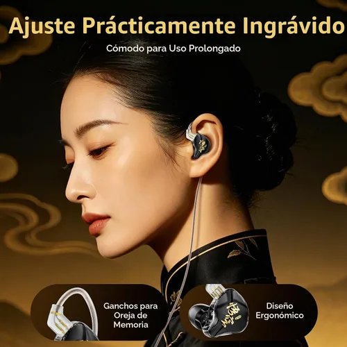 Vista 4 de KBEAR K01 PRO Auriculares con cable para juegos, monitor HIFI