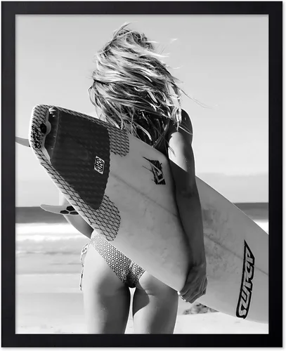 Vista 35 de Monem Art - Póster de mujer en la bañera, estampado de champán vertido, arte con alcohol, arte funky, arte en blanco y negro, arte fotográfico
