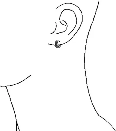 Vista 3 de Aretes de aro unisex con circonita cúbica negra pavimentada micro pavé, delgados, anchos para mujeres, adolescentes y hombres, circonita cúbica IP