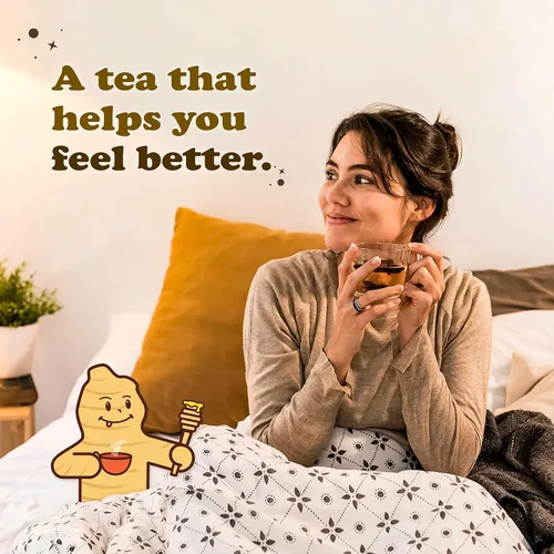Vista 7 de Pocas Honey Ginger - Té instantáneo en polvo, sabor a cúrcuma, paquete de 2, extracto de jengibre y miel real, té sin cafeína, 20 paquetes por caja