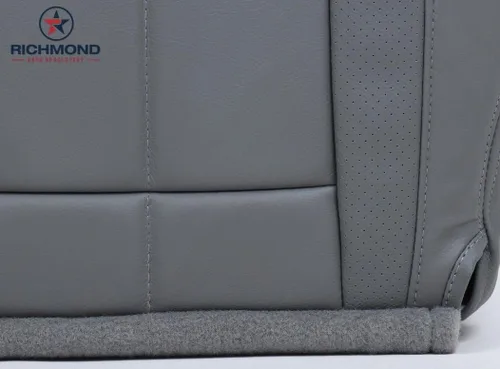Vista 4 de Repuesto de cubierta de asiento delantero, de piel, color gris, para 2006-2009 Dodge Ram 2500 3500 Quad-Cab Laramie.