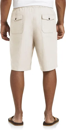 Vista 2 de Oak Hill by DXL - Pantalones cortos de mezcla de lino con cordón para hombre