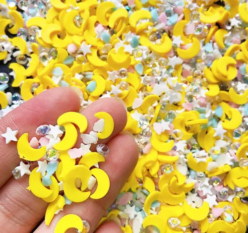 Vista 2 de EHOPE Chispas falsas de resina, chispas de caramelo falso, chispas de arcilla, chispas de polímero, rebanadas de arcilla de polímero para arte