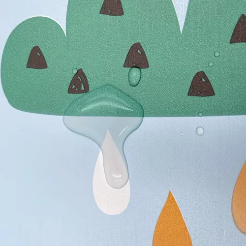 Vista 6 de Revestimiento de estante azul arcoíris nube autoadhesiva para cajón de papel de dibujos animados decoración de pared para dormitorio, cajas