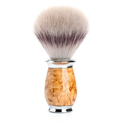 Vista 2 de MÜHLE PURIST Black Silvertip - Cepillo de afeitar sintético de lujo para hombres, espuma rica