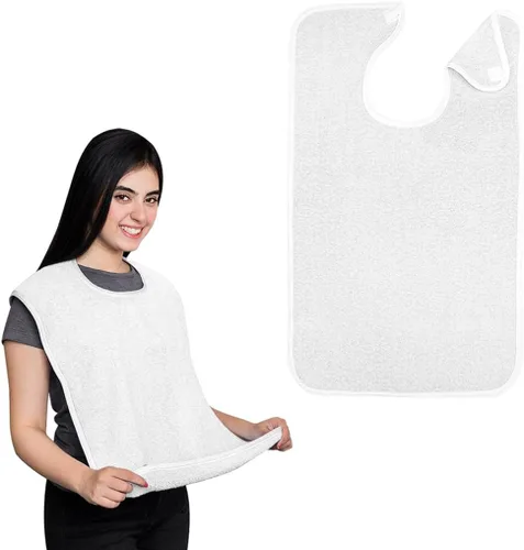 Vista 16 de Avalon Towels Adult Bibs for Women 100% Cotton Bib for Adults for Eating - Terry Cloth Adult Bibs for Men Clothing Protectors