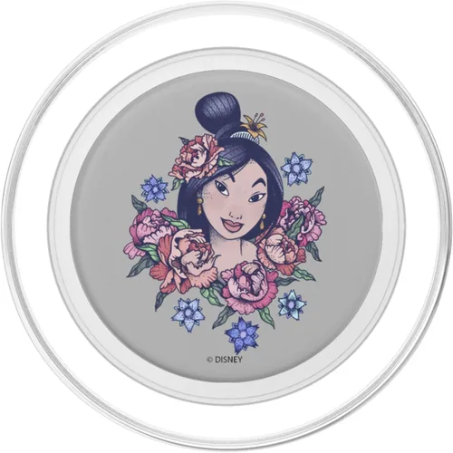 Vista 2 de Disney Mulan - Retrato floral vintage PopSockets MagSafe PopGrip para iPhone