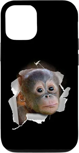 Vista 26 de Funda para disfraz con cara de Utan para iPhone 16 con diseño divertido de mono Orang Utan