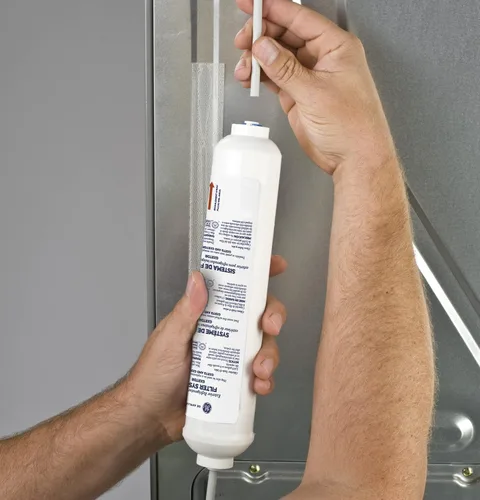 Vista 2 de GE GXRTDR sistema de filtración exterior para refrigerador / fábrica de hielo