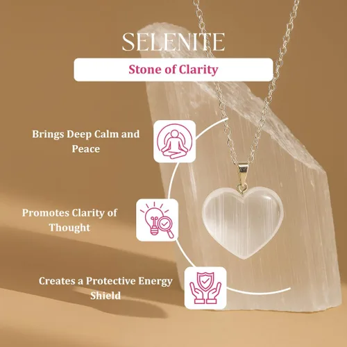 Vista 118 de Gempires Love - Collar con colgante de cristal de corazón para mujer, chapado en plata, cadena ajustable de 18 + 2 pulgadas