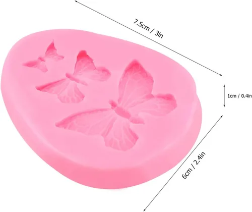 Vista 6 de Moldes de silicona con forma de mariposa para tartas de chocolate, herramienta de decoración para chocolate, dulces, gelatina, cubitos de hielo