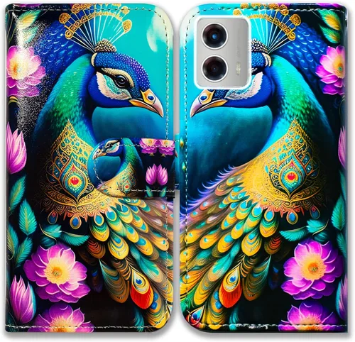Vista 13 de Bcov Funda para Moto G 5G 2023, diseño de pájaro negro y verde con tapa para teléfono con ranura para tarjetas, soporte para Motorola Moto G 5G 2023