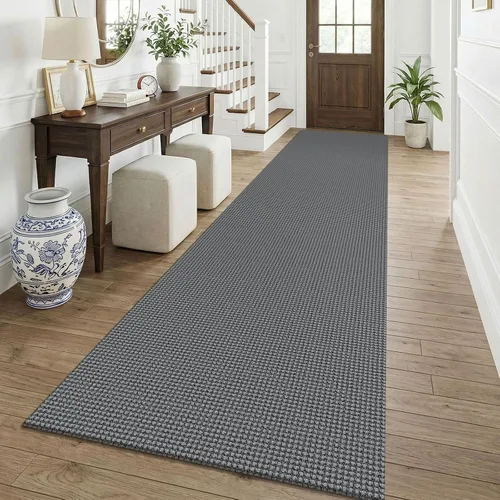 Vista 99 de KOZYFLY - Tapete para puerta de interior, lavable, pequeña, antideslizante, con respaldo de goma, felpudo de algodón para el hogar, color negro
