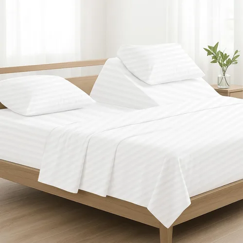 Vista 14 de 4 piezas de lujo Split Top Queen 100% algodón egipcio de 800 hilos (ajustable, parte superior flexible tamaño queen) sábanas divididas de 28