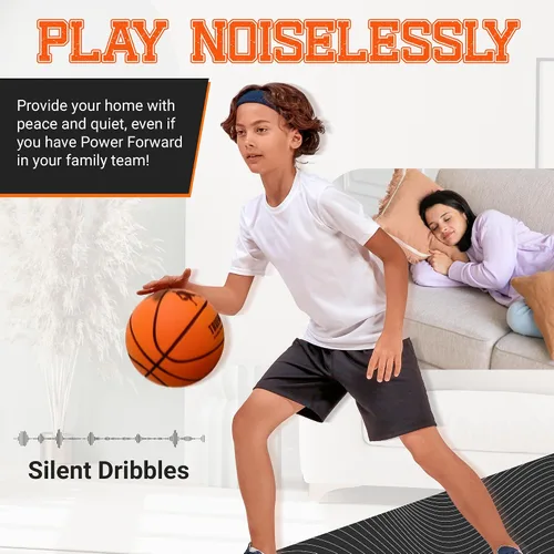 Vista 12 de TRUEHOOPER Silent Basketball – Size 7 Indoor Basketball (PRO Version) - Grooved Foam Basketball for Quit Dribbling and Indoor Training – Higher