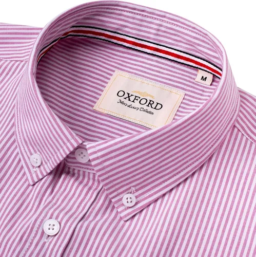 Vista 2 de Alimens & Gentle Camisa Oxford de manga larga con botones y bolsillo para hombre