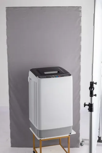 Vista 6 de Lavadora completamente automática, lavadora portátil de carga superior de 17.6 libras con bomba de drenaje, 10 programas de lavado, 8 agua lavadora