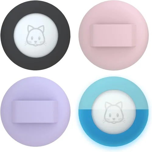 Vista 10 de SimpleThings Air-tag - Soporte para collar de gato, funda protectora de silicona para mascotas para Air-tag, paquete de 2 fundas impermeables