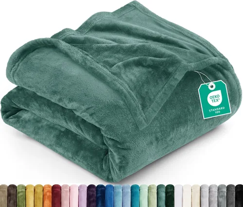 Vista 15 de Utopia Bedding - Manta de vellón de lujo, mullida, antiestática; manta de suave microfibra de 8.8 oz/yd² (300 g/m²) para sofá y cama; tamaño Gris