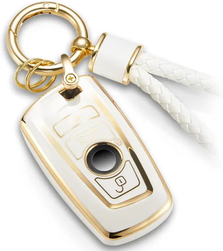 Vista 40 de Funda para Llavero Mercedes con Llavero de Cuerda Trenzada de Metal, Funda de Llave Suave Mejorada para Carcasa de Llavero Remoto Inteligente Sin