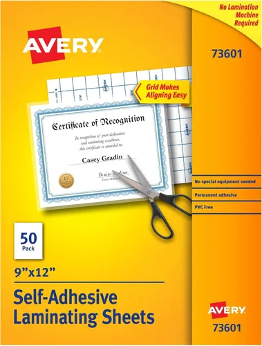Vista 11 de Avery - Hojas de laminación autoadhesivas, 9 x 12 pulgadas, caja de 2 unidades, 73602).