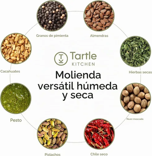 Vista 5 de Molinillo de especias eléctrico comercial de 750 W, molinillo de café de grano de hierbas de acero inoxidable resistente con temporizador modo
